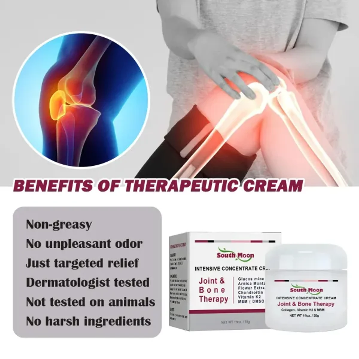 South Moon Joint & Bone Therapy cream | Best Bone & Joint Pain Medicine in Bangladesh | 30g