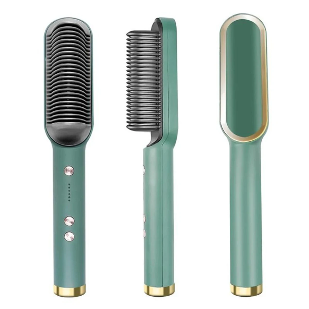 2 in 1 Professional Straightener and Curling Iron Comb Brush