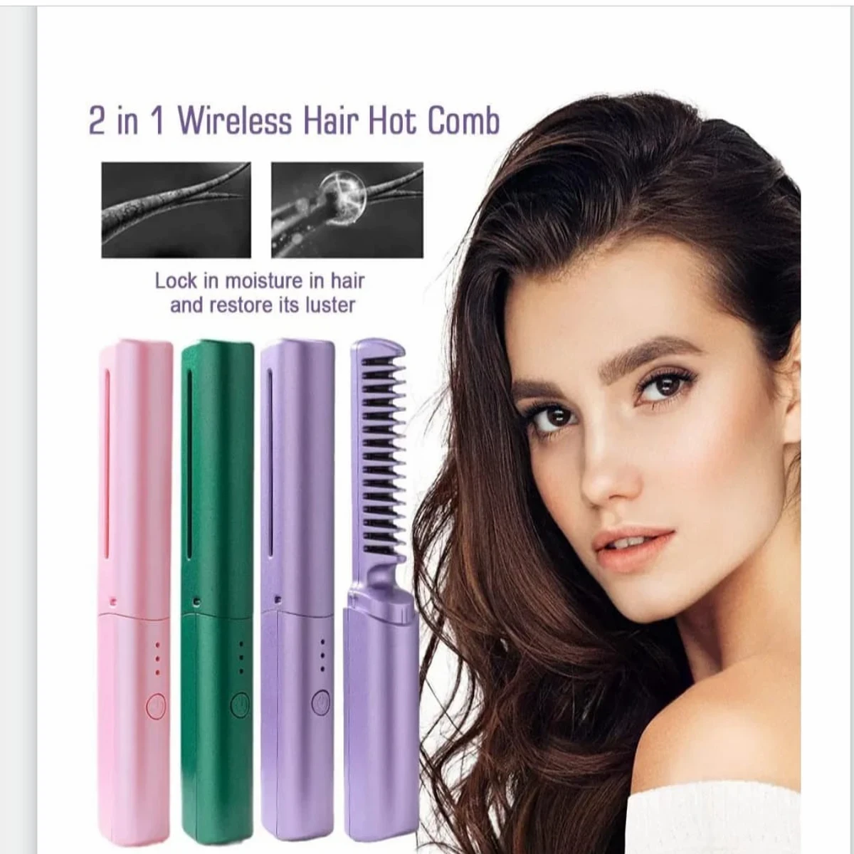 2 in 1 Wireless Hair Hot Comb